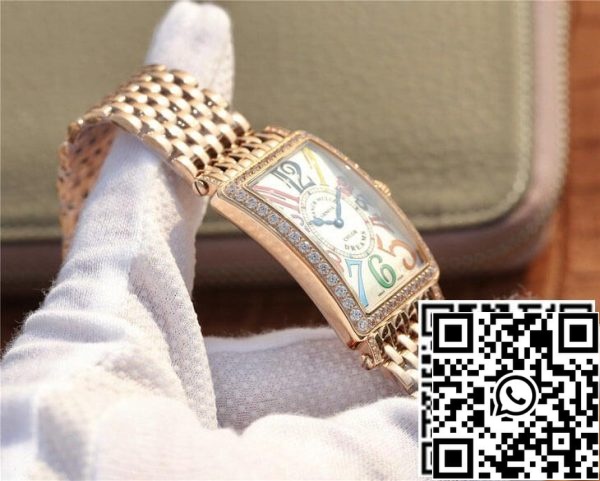 Franck Muller LONG ISLAND 952 Senhoras 1 1 Melhor Edição ABF Factory Ouro Rosa Com Diamantes Relógio de Réplica dos EUA 6596 Franck Muller LONG ISLAND 952 Senhoras 1:1 Melhor Edição ABF Factory Ouro Rosa Com Diamantes