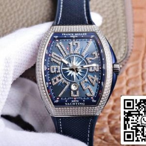 フランクミュラーメンズコレクションV45 SC DTヨット1:1ベストエディションZFファクトリーブルーダイヤルスイスETA9015