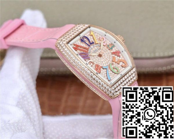 Franck Muller Vanguard Ladies 1 1 Best Edition ABF Factory Rose Gold Diamond set Dial ZDA replika Watch 3287 Franck Muller Vanguard Ladies 1: 1 Best Edition ABF Factory Rose Gold Diamond set Dial