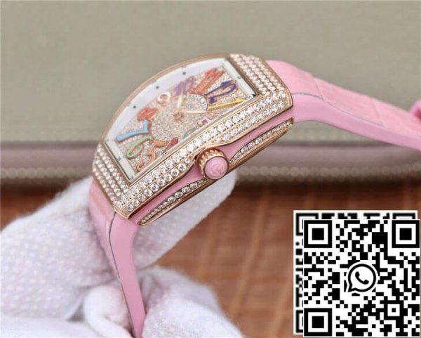Franck Muller Vanguard Ladies 1 1 Best Edition ABF Factory Rose Gold Diamond set Dial ZDA replika Watch 4901 Franck Muller Vanguard Ladies 1: 1 Best Edition ABF Factory Rose Gold Diamond set Dial
