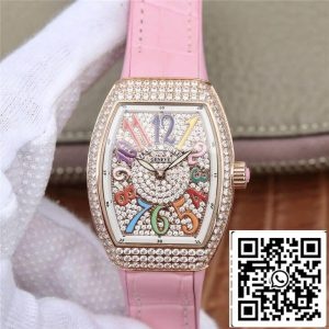 Franck Muller Vanguard Ladies 1:1 Best Edition ABF Factory Rose Gold Diamond-set Dial