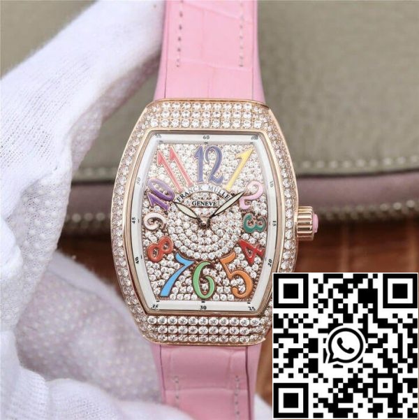 Franck Muller Vanguard Ladies 1 1 Best Edition ABF Factory Rose Gold Diamond set Dial ZDA replika Watch 4917 Franck Muller Vanguard Ladies 1: 1 Best Edition ABF Factory Rose Gold Diamond set Dial