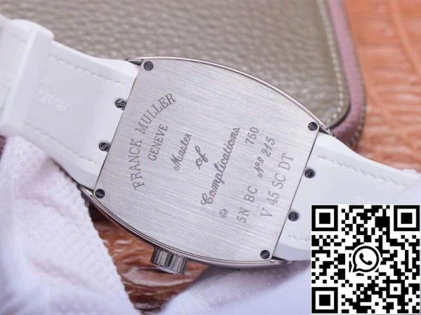 Franck Muller Vanguard V 45 SC DT 5N BC 1 1 Лучшее издание ZF завод белый циферблат швейцарский ETA9015 США Реплика Смотреть 1955 Franck Muller Vanguard V 45 SC DT 5N BC 1:1 Лучшее издание ZF завод белый циферблат швейцарский ETA9015
