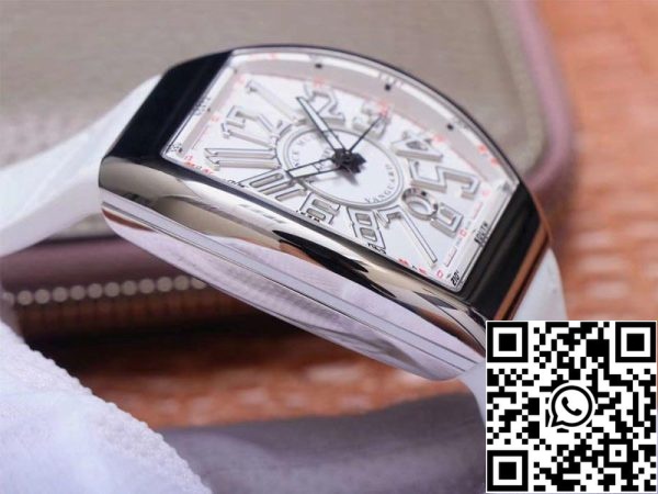 Franck Muller Vanguard V 45 SC DT 5N BC 1 1 Лучшее издание ZF завод белый циферблат швейцарский ETA9015 США Реплика Смотреть 8499 Franck Muller Vanguard V 45 SC DT 5N BC 1:1 Лучшее издание ZF завод белый циферблат швейцарский ETA9015