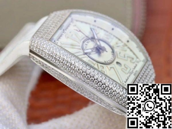 Franck Muller Vanguard V45 SC DT D NBR CD 5N NR 1 1 Best Edition Sveitsin ETA2824 Silver Dial US Replica katsella 2814 Franck Muller Vanguard V45.SC.DT.D.NBR.CD.5N.NR 1: 1 Best Edition Sveitsin ETA2824 Silver Dial