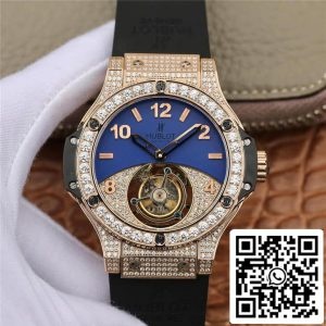 Hublot Big Bang Tourbillon 1:1 Best Edition Rose Gold Diamond Dial