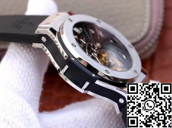 Hublot Big Bang hollow tourbillon Swiss Seagull movimento de turbilhão de corda manual Skeleton Dial US Replica Watch 8290 Hublot Big Bang hollow tourbillon Swiss Seagull movimento de turbilhão de corda manual Skeleton Dial