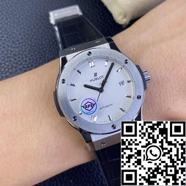 ウブロクラシックフュージョン542 NX 2611 LR 42MM 1 1ベスト版APS工場ホワイトダイヤルアメリカレプリカ時計6679 ウブロクラシックフュージョン542.NX.2611.LR 42MM 1:1ベスト版APS工場ホワイトダイヤル