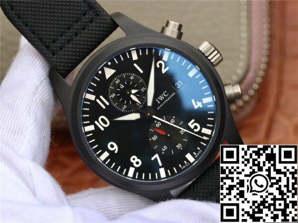 IWC Pilot TOP GUN IW389001 1 1 Лучшая версия ZF Factory Black Dial US Replica Watch 3652 IWC Pilot TOP GUN IW389001 1:1 Лучшая версия ZF Factory Black Dial