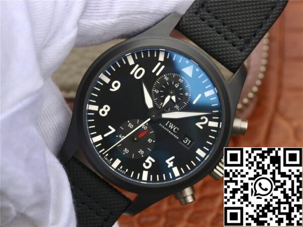IWC Pilot TOP GUN IW389001 1 1 Лучшая версия ZF Factory Black Dial US Replica Watch 8229 IWC Pilot TOP GUN IW389001 1:1 Лучшая версия ZF Factory Black Dial