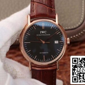 IWC ポートフィノ IW356504 TW ファックロティ 1:1 ベスト・エディション スイス ETA30110 18K ローズゴールド ブラック文字盤
