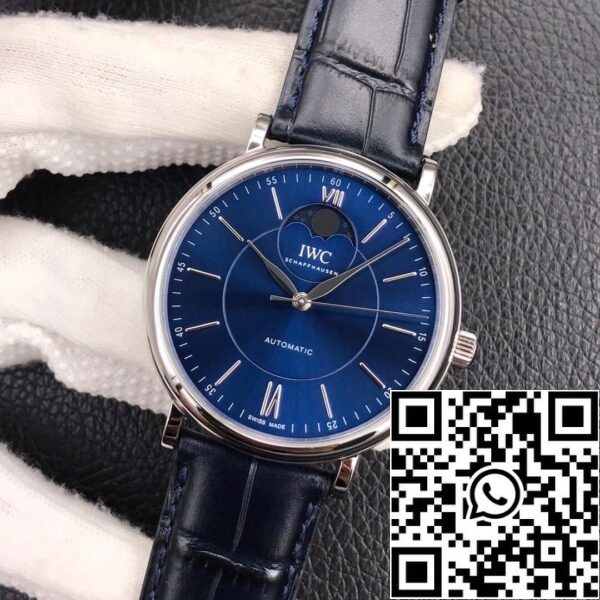 IWC Portofino Moon Phase IW459402 1 1 Лучшее издание MKS завода синий циферблат США Реплика часы 9579 IWC Portofino Moon Phase IW459402 1:1 Лучшее издание MKS завода синий циферблат
