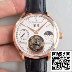 Jaeger-LeCoultre Master Grande Tradition Tourbillon Ανδρικά ρολόγια 1:1 Best Edition Swiss Tourbillon 18K Rose Gold White Dial