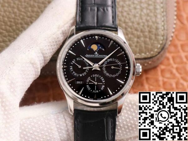 Jaeger LeCoultre Master Ultra Thin 1308470 1 1 Най-доброто издание V9 Factory черен циферблат швейцарски ETA868 САЩ реплика часовник 1552 Jaeger LeCoultre Master Ultra Thin 1308470 1: 1 Най-доброто издание V9 Factory черен циферблат швейцарски ETA868
