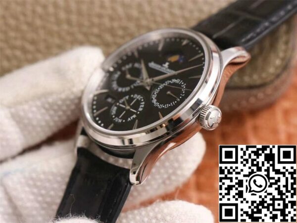 Jaeger LeCoultre Master Ultra Thin 1308470 1 1 Най-доброто издание V9 Factory черен циферблат швейцарски ETA868 САЩ реплика часовник 5199 Jaeger LeCoultre Master Ultra Thin 1308470 1: 1 Най-доброто издание V9 Factory черен циферблат швейцарски ETA868