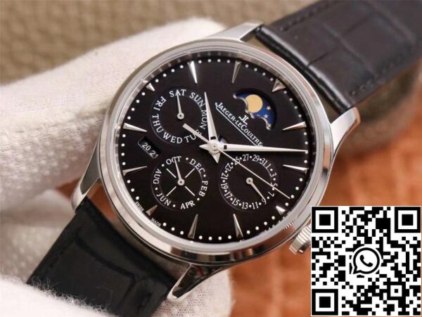 Jaeger LeCoultre Master Ultra Thin 1308470 1 1 Най-доброто издание V9 Factory черен циферблат швейцарски ETA868 САЩ реплика часовник 8867 Jaeger LeCoultre Master Ultra Thin 1308470 1: 1 Най-доброто издание V9 Factory черен циферблат швейцарски ETA868