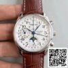 Longines Master Moonphase L2 673 4 78 3 JF factory 1 1 Best Edition Swiss ETA7751 White Textured Dial US Replica Watch 5282 Longines Master Moonphase L2.673.4.78.3 JF factory 1:1 Best Edition Swiss ETA7751 White Textured Dial