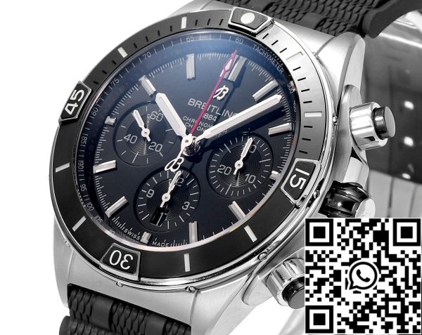 a1697113851495 1071 Breitling Super Chronomat B01 AB0136251B2S1 44mm BLS Factory 1:1 Best Edition черный циферблат