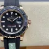 b689f82d194ff3d Rolex Yacht-Master 40 черный циферблат розовое золото M126655-0002 1:1 Лучшее издание AR заводская версия противовеса