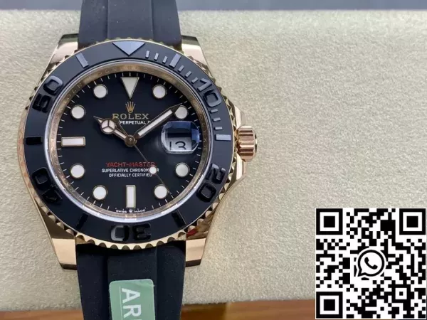b689f82d194ff3d Rolex Yacht-Master 40 черный циферблат розовое золото M126655-0002 1:1 Лучшее издание AR заводская версия противовеса
