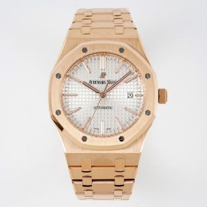Audemars Piguet Royal Oak 15400ST 1:1 Best Edition ZF Factory White Dial Rose Gold