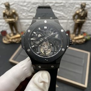 Hublot Big Bang Hollow Tourbillon 1:1 Best Edition Керамический скелетонированный циферблат
