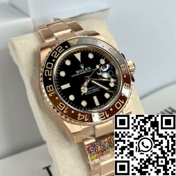 Z4591912014973 BC1B5193F667D185E74EACADF9681559 1EFEF965D 2E2D 428E A692 72865A5A3303 롤렉스 GMT-Master II 에버로스 골드 루트 비어 브라운 126715CHNR 40mm 로즈 골드 클린 공장 출고용 포장