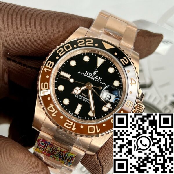 Z4591912031904 D4D893F9B67E5ADA516FC1AFEDC089F 1BCA05A4 07CD 4A20 BF65 8B224AA2B116 롤렉스 GMT-Master II 에버로스 골드 루트 비어 브라운 126715CHNR 40mm 로즈 골드 클린 공장 출고용 포장