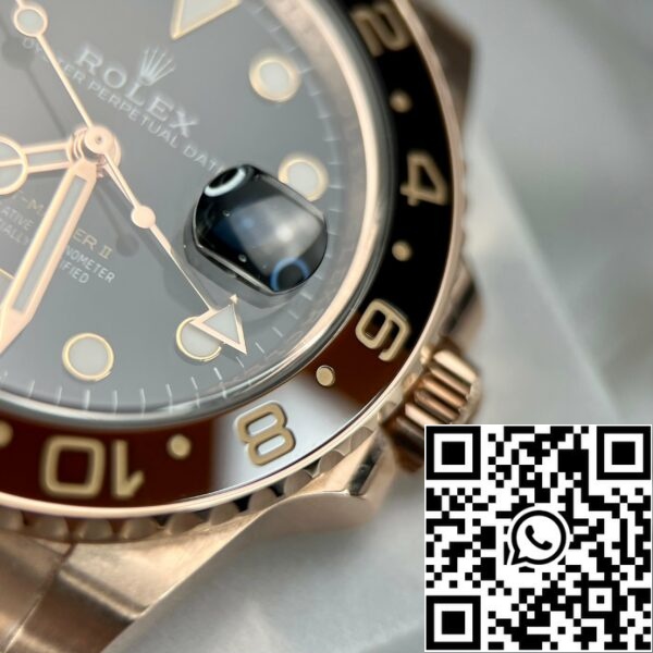 Z4591912065332 CC655A53E98F6BA84A0C26FC3CA98E98 346C23EC 1CBF 4288 A044 91CB55E3C87B 롤렉스 GMT-Master II 에버로스 골드 루트 비어 브라운 126715CHNR 40mm 로즈 골드 클린 팩토리에서 포장한 시계