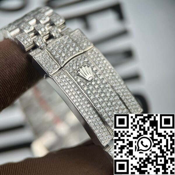 z4631966740395 742f4ab02f7d6a9a1a6b0c45be76b7d1 c8e0beac 7087 446b a6e6 e9d074c7f16f Rolex Datejust 41 Μπλε καντράν ανδρικό ρολόι 126334-0002 custom moissanite