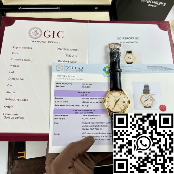 z4646361241438 46706482c08f60f97bd73597c9836d4c Patek Philippe Calatrava 5227J-001 coated 18k gult guld 3K Factory