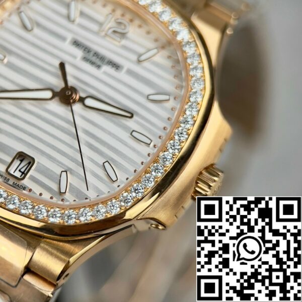 z4688017970582 0ef3eb0fd63fad37c2ee8479b448de5e パテックフィリップノーチラス7118/1R-010 18金ホワイトダイヤルカスタムモアッサナイト石でいっぱい。