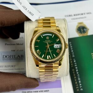 ロレックス デイデイト 40mm 228238 コーティング 18Kイエローゴールド プレジデント グリーンダイヤル 130g