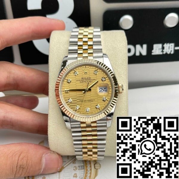 z4726471043629 6b3b5faf1a863243444d991211d60663 763c0511 39c1 4809 b5b3 4137e8f60cf5 Rolex Datejust 36 126233 GM Factory 1:1 Лучшая серия 18-каратное золото, 36 мм