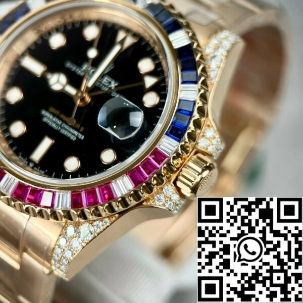 Z4731820141840 0EDD4DD46F5377ECF227C941D395E754 FC18D234 3C5E 49BA 8C5D B9E9AF04C3E4 롤렉스 GMT-Master II 126755 레인보우 베젤 베스트 1:1 에디션, 루비스톤 및 18k 랩핑 포함