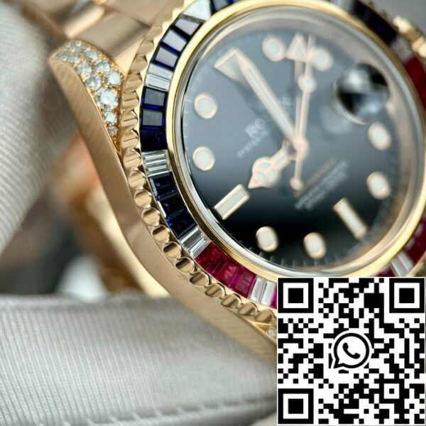 Z4731820146724 BE0D858D754A198843D1FC215E8797A0 89FD36A4 E453 4ECC 9E9D C1BF31FA88BE 롤렉스 GMT-Master II 126755 레인보우 베젤 베스트 1:1 에디션, 루비스톤 및 18k 랩핑
