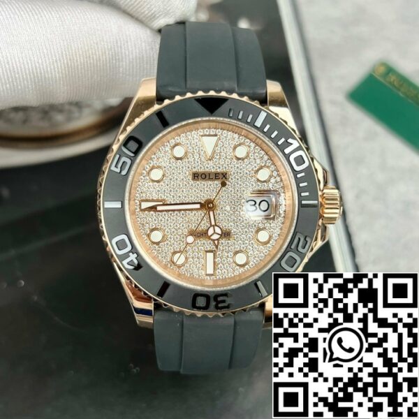 z4737447045196 8ee16754d492ad18670d4970ea31fd46 212674f2 f4a0 4f34 8d74 9bd10072bfb1 Rolex Yacht-Master 40 126655 Pave камень циферблат - 3235 механизм с покрытием 18k золото и муассанит