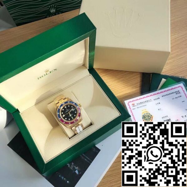z4811328917210 46536fdf8d926103dbcc9dbefa9a62a4 325aa252 b3d3 4646 b144 ebc7084c71c3 ロレックスGMTマスターII M126755SARU 41mm スイスオリジナルムーブメント 18Kメッキ