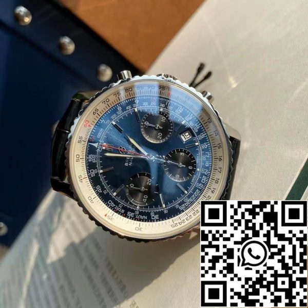 z4821795924090 34f63b4e5668a71edede2a0dfc4cee59 Breitling Navitimer 1 B01 Chronograph 46 Blue Dial Herreur - Schweizisk originalt urværk