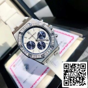 オーデマピゲロイヤルオークオフショアレディーススチールホワイトダイヤルダイヤモンドベゼル26231ST.ZZ.D010CA.01