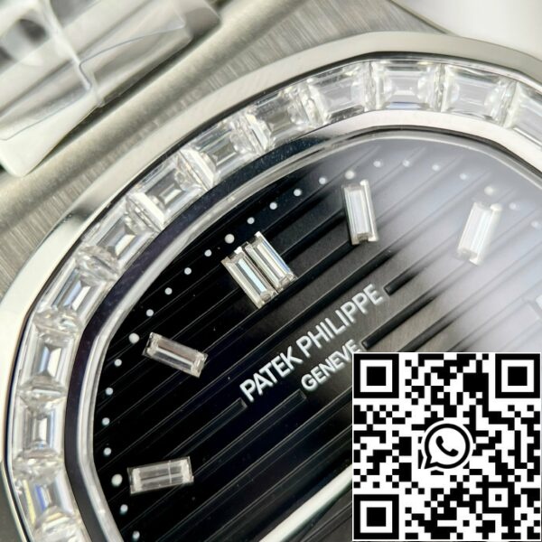 z4837249535532 41dc47fb72a4ba3bc6b899a256826cd1 Patek Philippe Nautilus 5711 Melhor Edição 1:1 PPF Factory Mostrador preto personalizado Diamantes Moissanite