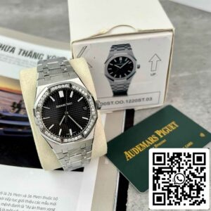 レプリカオーデマピゲ、ロイヤルオーク15400ST.OO.1220ST.01カスタムモワッサナイトダイヤモンド