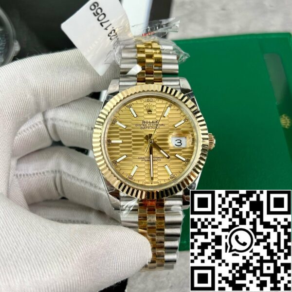 Z4841895713586 28643A37D7B8B675F7CAC763AE86F2EB 1B953B6B 9E6B 4D1D B703 BAD47560E863 롤렉스 데이트저스트 41 126333-0022 베스트 1:1 에디션 18K 골드 랩핑