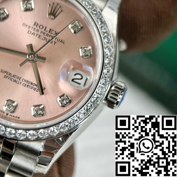 z4847893833240 08aca997ca2c5a895b88d9289d67c273 méretarányos Rolex Lady-Datejust M279384RBR-0003 Oystersteel 1:1 Best Edition EW Factory