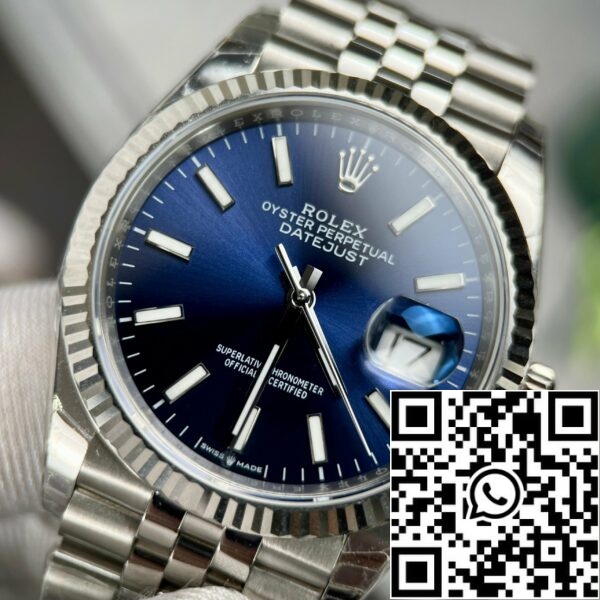 Z4853955991199 C1B0DD9EDE81FF77335EBF946F88D412 스케일 롤렉스 데이트저스트 M126234-0017 오이스터스틸 1:1 베스트 에디션 EW 팩토리 블루 다이얼