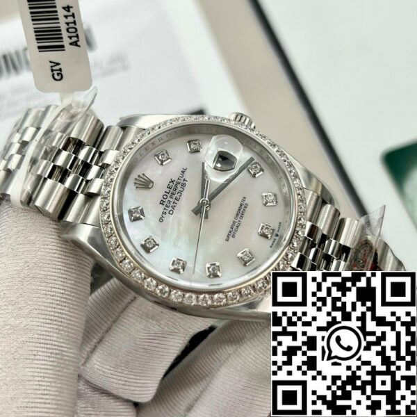 Z4858487825784 E42C6ADB90F41ACA649FCD7B1B2B2E62D2 롤렉스 데이트저스트 M278274-0006 마더 오브 펄 다이얼 커스텀 다이아몬드 베젤