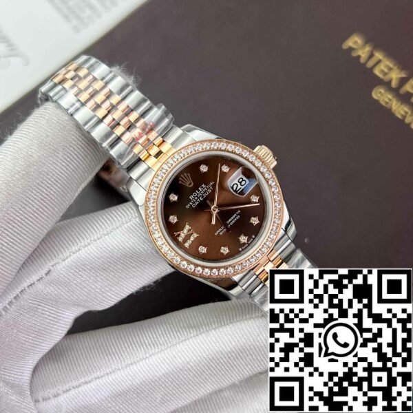 z4891870380257 dfdcb0e236758832e0fe4b32087d15f5 Реплика Rolex Lady-Datejust 28 279171-0003 Шоколадный циферблат EW Factory Best Edition