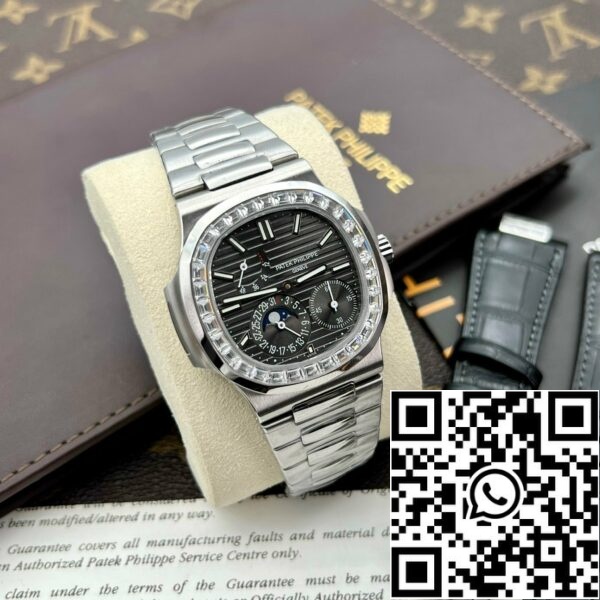 z5028880049020 6091a9d04af7db8c0e2468e0169bb463 Patek Philippe Nautilus 5712GR 1:1 Best Edition GR Factory Harmaa kellotaulu