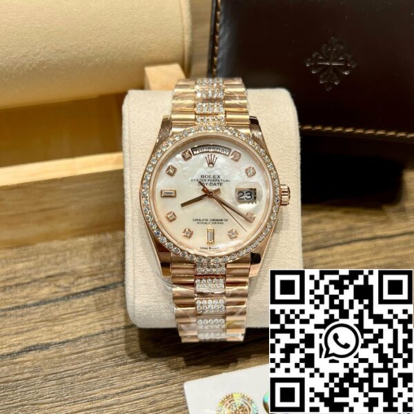 z5270468216870 be193bba035b9f041d48190442cb3a27 8133e5cf 9e0d 4a84 b9a5 e2a199188b60 Rolex Day-Date M128345RBR-0030 Gyöngyház 1:1 Best Edition egyedi 18k és moissanite gyöngyház 1:1 Best Edition