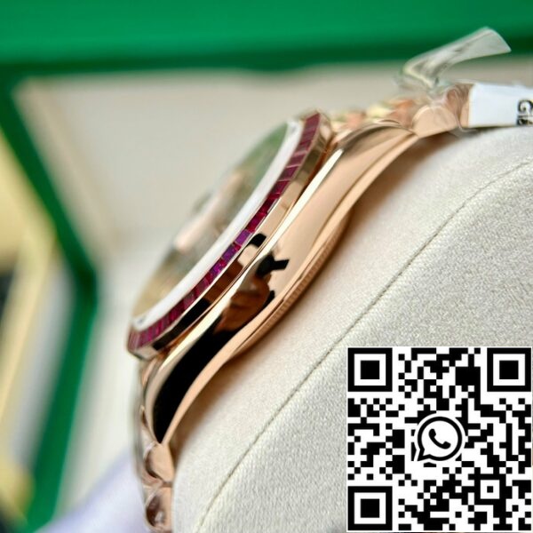 z5270471839497 a3b177632f1dd415b43f161662cb8d5a 8823fab7 6d12 4ef3 aef6 154511d0e5e5 Rolex Day Date 228398 DRRP 1:1 лучшее издание Пользовательские розовое золото 18k и рубин сапфир алмаз Pave